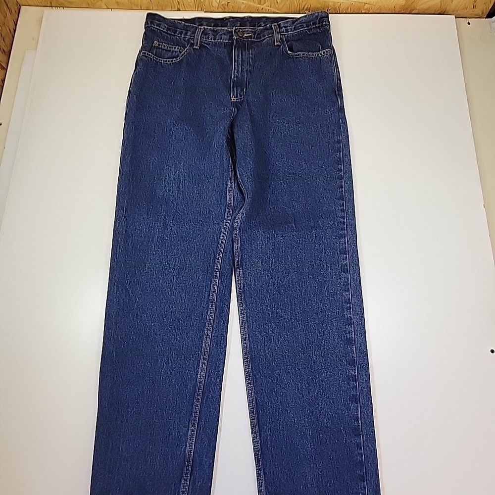 Member's Mark Men's Size 34 X 32 Straight Fit Denim Jeans Dark Wash Five Pockets